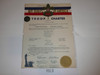 1950 Boy Scout Troop Charter, October, 25 year Veteran Troop