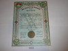 1939 Boy Scout Troop Charter, September, 15 year Veteran Troop