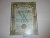 1938 Boy Scout Troop Charter, December, 15 year Veteran Troop