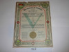 1937 Boy Scout Troop Charter, May, 5 year Veteran Troop