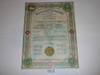 1931 Boy Scout Troop Charter, May, 5 year Veteran Troop