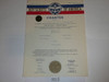 1957 Explorer Scout Post Charter, December, 5 year Veteran unit sticker