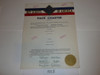 1947 Cub Scout Pack Charter, Stamped "SAMPLE" and unissued