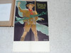 Norman Rockwell Poster of Scout in Front of Eagle, Used for 1935 and 1937 Jamboree, 29"x19", Tear in Middle Taped, Partially Affixed to Scrapbook Paper