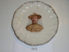 Baden Powell Scalloped Plate With Gold Accents