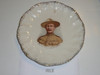 Baden Powell Scalloped Plate With Gold Accents