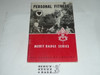 Personal Fitness Merit Badge Pamphlet, Type 6, Picture Top Red Bottom Cover, 7-63 Printing