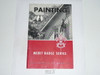 Painting Merit Badge Pamphlet, Type 6, Picture Top Red Bottom Cover, 2-61 Printing
