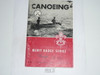 Canoeing  Merit Badge Pamphlet, Type 6, Picture Top Red Bottom Cover, 3-60 Printing
