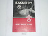 Basketry Merit Badge Pamphlet, Type 6, Picture Top Red Bottom Cover, 11-62 Printing