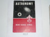 Astronomy Merit Badge Pamphlet, Type 6, Picture Top Red Bottom Cover, 1-59 Printing