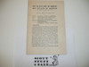 1937 Executive Bulletin, Pre Jamboree