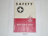 Safety Merit Badge Pamphlet, Type 5, Red/Wht Cover, 1-45 Printing