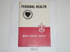 Personal Health Merit Badge Pamphlet, Type 5, Red/Wht Cover, 12-44 Printing