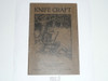 Knife Craft, 1929 Printing, Boy Scout Service Library