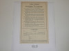 1930 Flier Advertisement and Order Form For Rovering To Success by Baden Powell