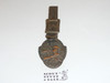 Bronze Boy Scout Watch Fob, Crossed Flags and Rifle