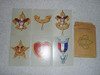 1960's 9x12 Cardboard Displays of Boy Scout Ranks Set, MINT