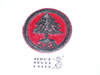 Pine Tree Patrol Medallion, Red Twill with plastic back, 1955-1971