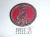 Pelican Patrol Medallion, Red Twill with red rubber backing, 1955-1971