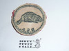 Beaver Patrol Medallion, Red Twill with gum back, 1955-1971, used