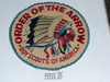 Order of the Arrow Multi color Indian Head Logo Jacket Patch, original non-plastic backed, used