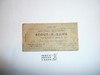 Crescent Bay Area Council, 1950 Venice District Scout-O-Rama Book of Ten Tickets, Top One Spotted an Shown in Picture, Other 9 Perfect