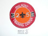 Philmont Scout Ranch, Training Center Patch, 73 mm., Orange Background, Twenty Fifth Anniversary