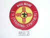 Philmont Scout Ranch, Training Center Patch, 75 mm. Yellow Background, Glue on Back