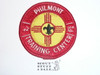 Philmont Scout Ranch, Training Center Patch, 75 mm. Yellow Background, Glue on Back