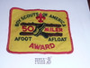 50 Miler Afoot/Afloat Award Patch, BSA High Adventure Hiking Award, used