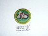 Cycling (bike) - Type H - Fully Embroidered Plastic Back Merit Badge (1972-2002)