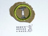 Cement Work - Type C -  Tan Crimped Merit Badge (1936-1946)