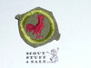 Poultry Keeping - Type E - Khaki Crimped Merit Badge (1947-1960)