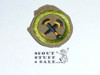 Firemanship - Type C -  Tan Crimped Merit Badge (1936-1946)
