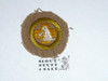 First Aid to Animals - Type A - Square Tan Merit Badge (1911-1933), Material trimmed and badge used
