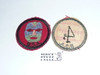 Blank Patrol Medallion, Red Twill with gum back, 1955-1971, drawn on and used