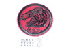 Tiger Patrol Medallion, Red Twill with plastic back, 1955-1971