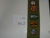 1970's Boy Scout Merit Badge Sash with 28 Fully Embroidered Merit badges and other patches, #62