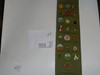 1960's Boy Scout Merit Badge Sash with 22 rolled edge Merit badges, #64