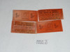 1973 National Jamboree four 5 cent Trading Post tickets