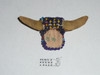 Beaded Steer Neckerchief Slide with Bone Antlers #2