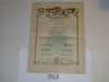 1933 World Jamboree USA Contingent Member Recognition Certificate, presented #2