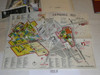 1933 World Jamboree, Color Map of Jamboree site suitable for framing, 22" L x 15 1/2" H, was in a scrapbook