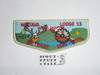 Order of the Arrow Lodge #13 Wiatava Modoc Chapter S1 Flap Patch, 20th anniversary
