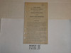 Lefax Boy Scout Fieldbook Insert, Standardization of the Scout Requirements, 1924 Bronx Council #2