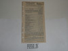 Lefax Boy Scout Fieldbook Insert, Parliamentary Law Rules of Motions, 1938