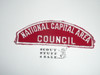 National Capital Area Council Red/White Council Strip, Used - Scout
