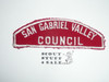 San Gabriel Valley Council Red/White Council Strip, Used - Scout