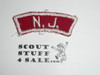 N.J. Red and White State Strip, used